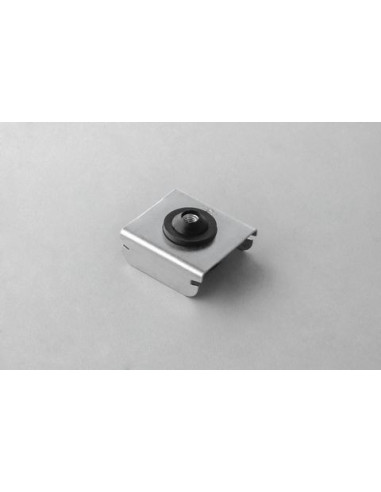 Anti-vibration snap-on coupling for 50mm profiles with flattened edges at the back