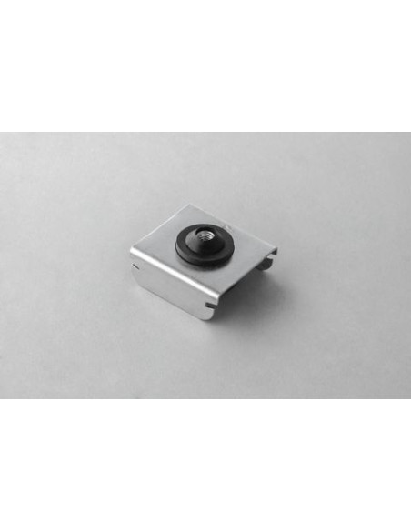Antivibrations-Schnappkupplung für 50mm Profile mit abgeflachten Kanten auf der Rückseite