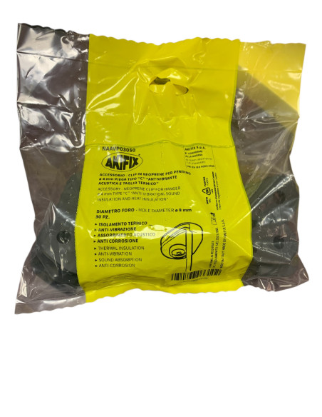 Clip neoprene antivibrante pendino piega tipo C
