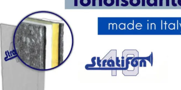 Stratifon40 è, a parità di spessore e dimensioni, il miglior pannello fonoisolante prodotto in Italia.