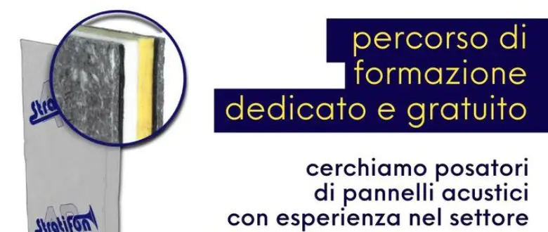 Selezioniamo applicatori per i nostri pannelli fonoisolanti Stratifon, con formazione gratuita da parte del nostro team.