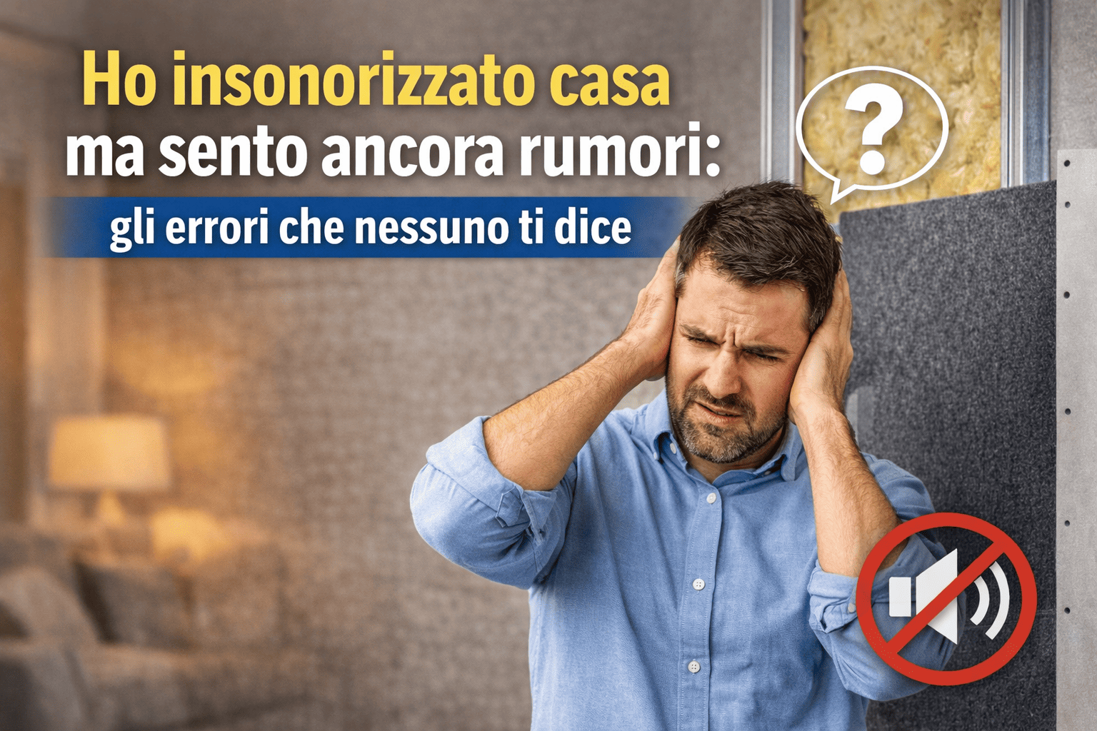 Ho insonorizzato casa ma sento ancora rumori: gli errori che nessuno ti dice