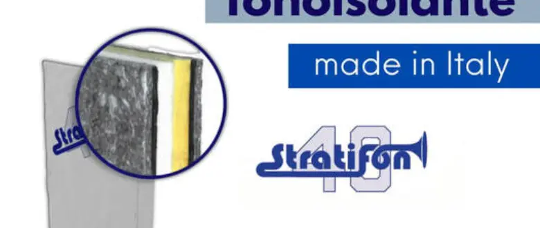 Stratifon40 è, a parità di spessore e dimensioni, il miglior pannello fonoisolante prodotto in Italia.